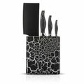 Knife Set 4PCS – Chef, Cleaver & Utility Knives with Stand 🔪✨