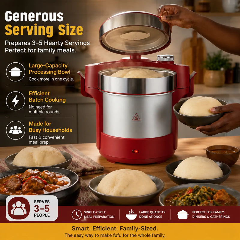 Family-Size Electric Swallow Maker | Large Capacity Fufu Machine