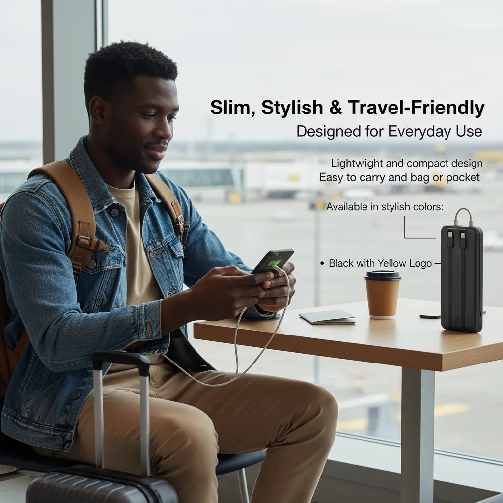 Morgan Marquis 10,000mAh Power Bank – Ultra Fast Charging Portable Battery ⚡