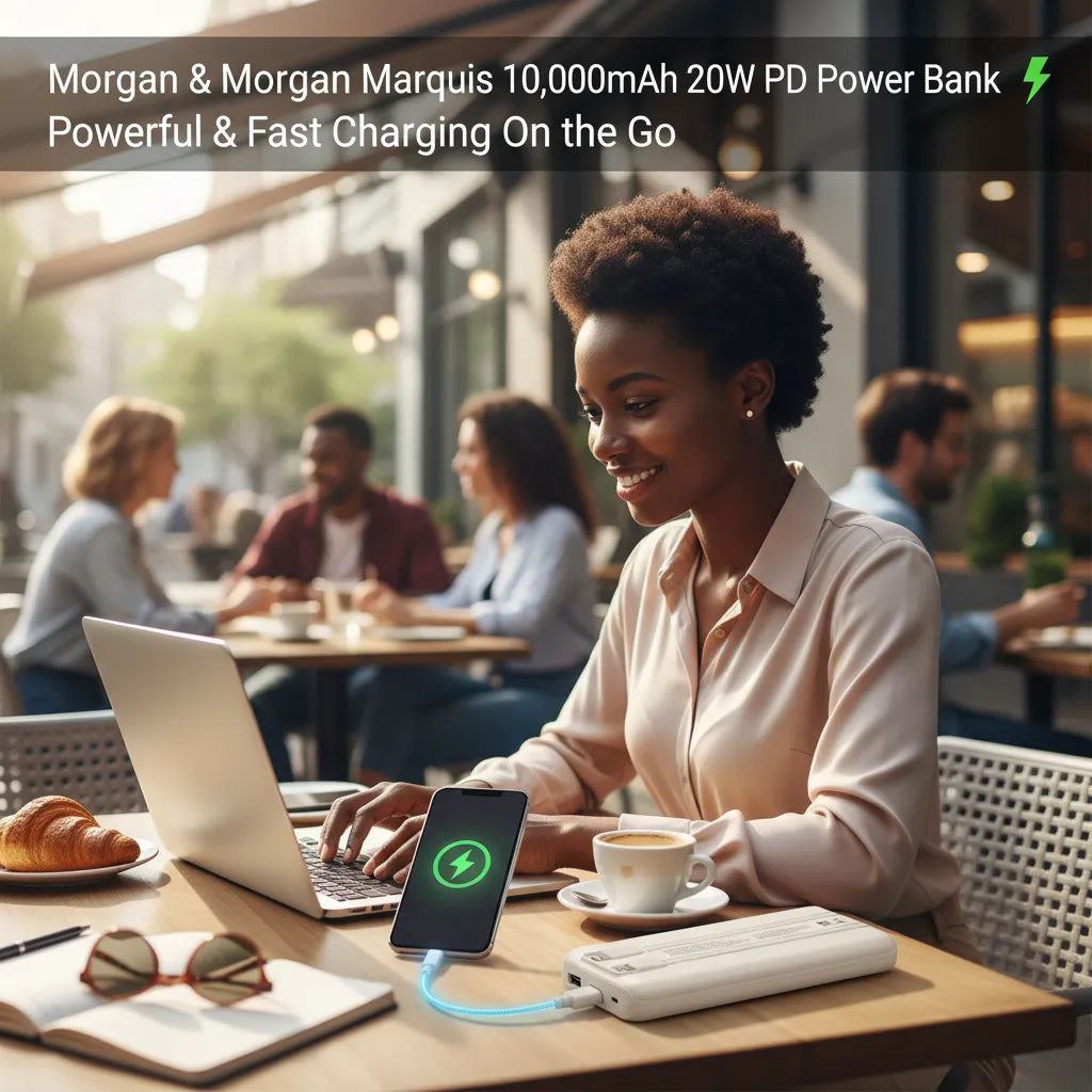Morgan Marquis 10,000mAh Power Bank – Ultra Fast Charging Portable Battery ⚡