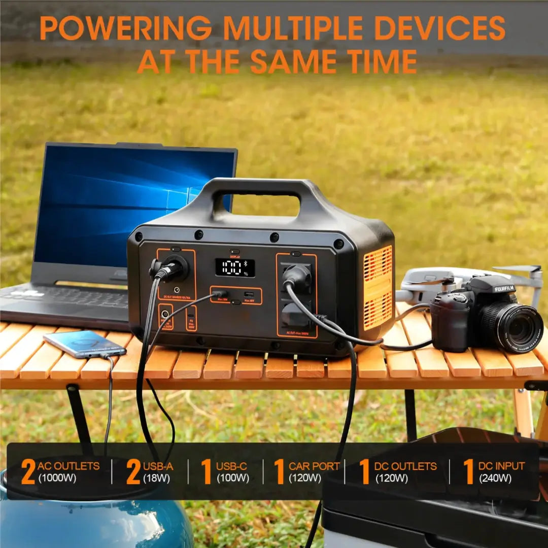 Evimki Portable Power Station - 300W | Solar & AC Rechargeable