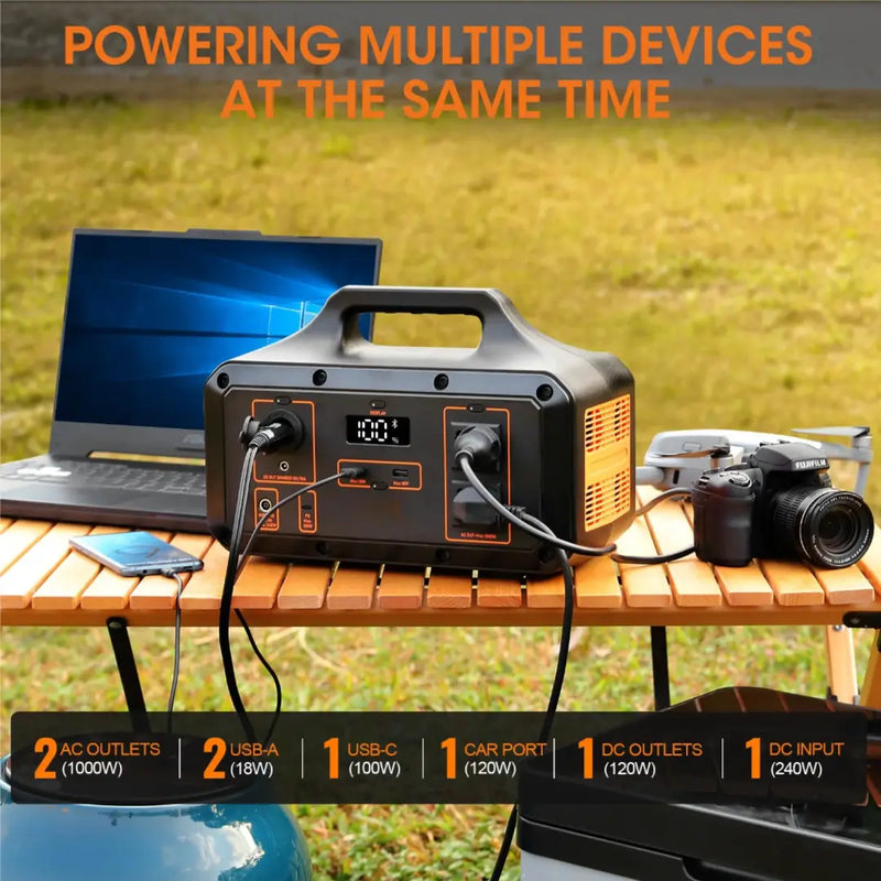 Evimki Portable Power Station - 300W | Solar & AC Rechargeable