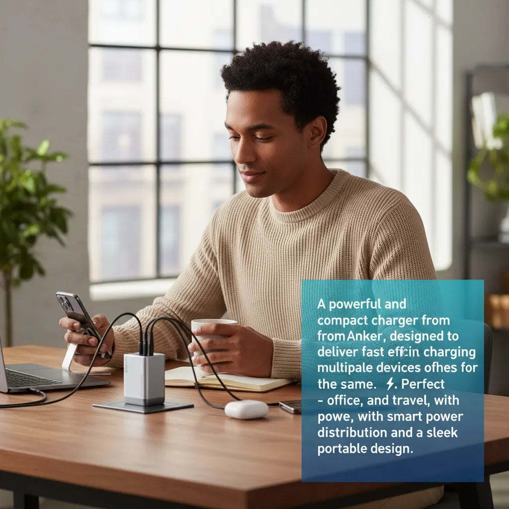 🔌 Anker 100W GaN 3-Port Charger – Power, Speed & Control in One 🔥