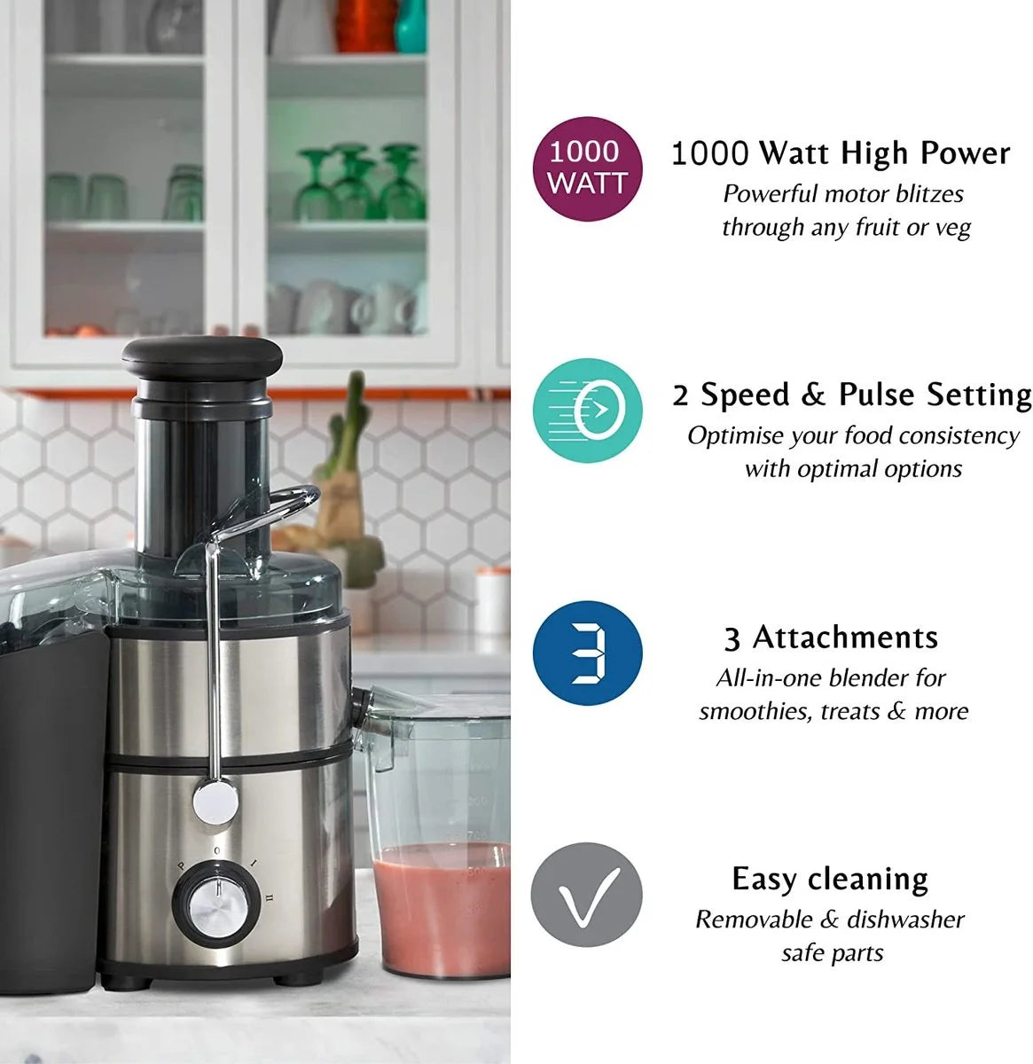 Minmax 4-in-1 Electric Blender – Juice Extractor, Grinder & Chopper