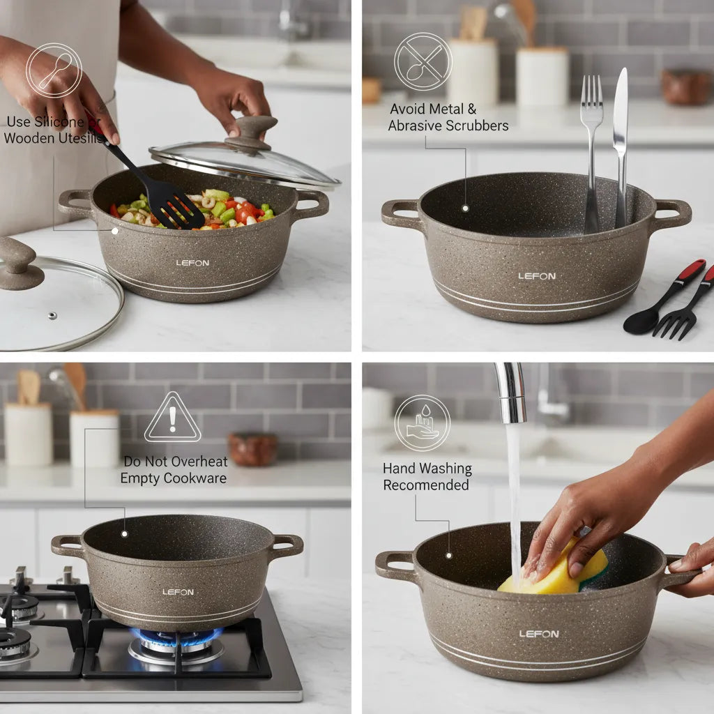 The Ultimate 12-Piece Marble Cookware Set by LEFON – Safe, Durable & Easy-to-Clean