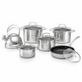 Professional 12-Piece Stainless Steel Cookware Set – Durable Non-Stick Performance