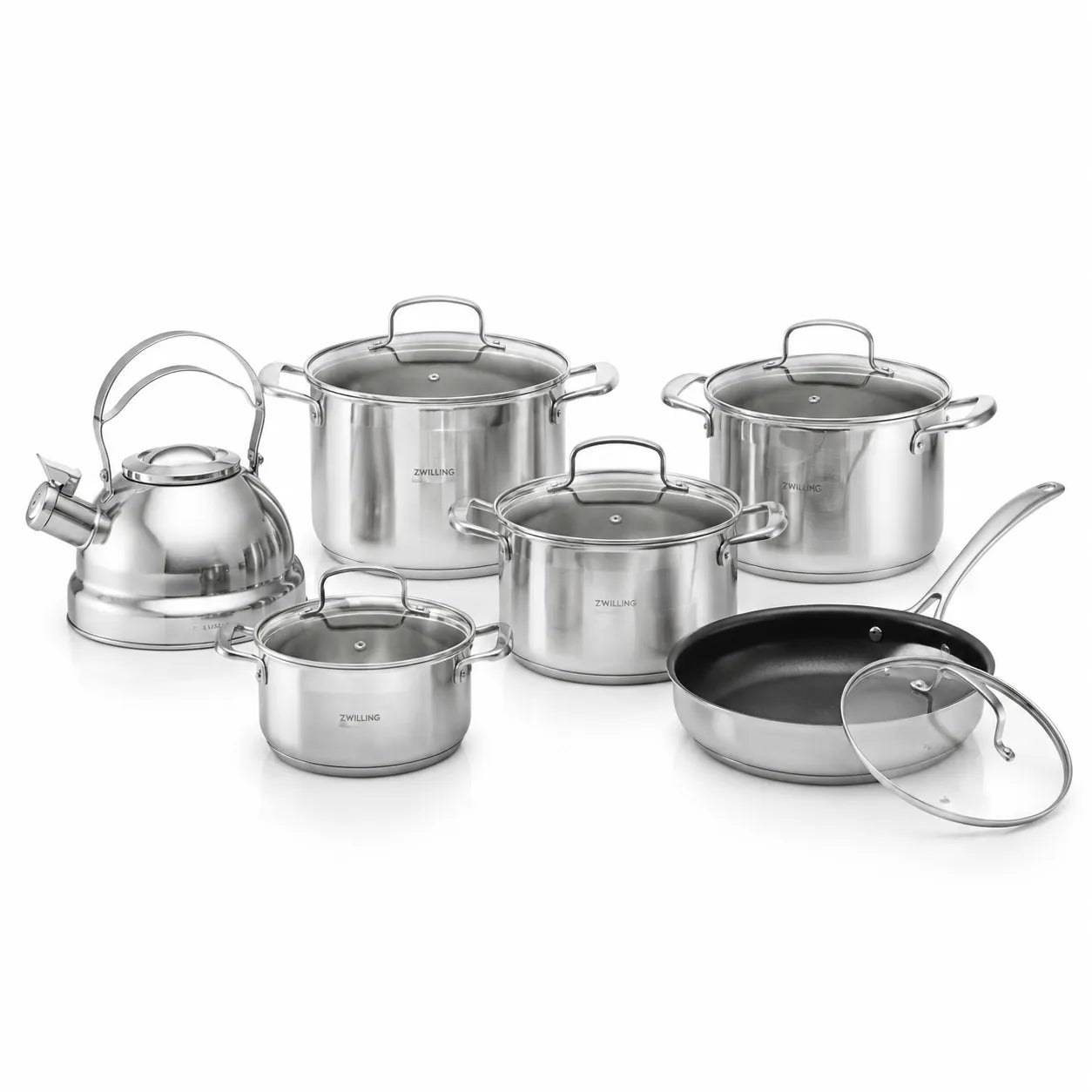 Professional 12-Piece Stainless Steel Cookware Set – Durable Non-Stick Performance