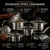 Professional 12-Piece Stainless Steel Cookware Set – Durable Non-Stick Performance
