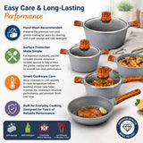 Professional 12-Piece Granite Cookware Set – Non-Stick Kitchen Pots & Pans