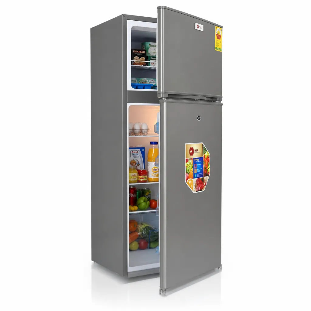 H&A 250L Compact Double-Door Refrigerator – Energy-Efficient Fridge for Small Spaces