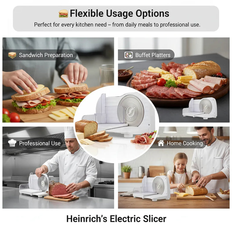 🧀 High-Performance 150W Electric Slicer – 17 cm Blade for Perfect Results Every Time