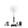 🔥 18-Inch Solar Rechargeable Standing Fan with LED Light & USB Ports – Perfect Home Comfort ☀️💡