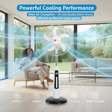 16-Inch Solar Rechargeable Standing Fans (2-Pack) with LED Light & USB Ports – Perfect Home Comfort ☀️💡💨