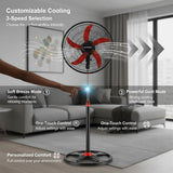 Supernova18" Rechargeable Stand Fan – Solar Ready & Brushless DC Motor for Uninterrupted Cooling