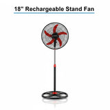 Supernova18" Rechargeable Stand Fan – Solar Ready & Brushless DC Motor for Uninterrupted Cooling