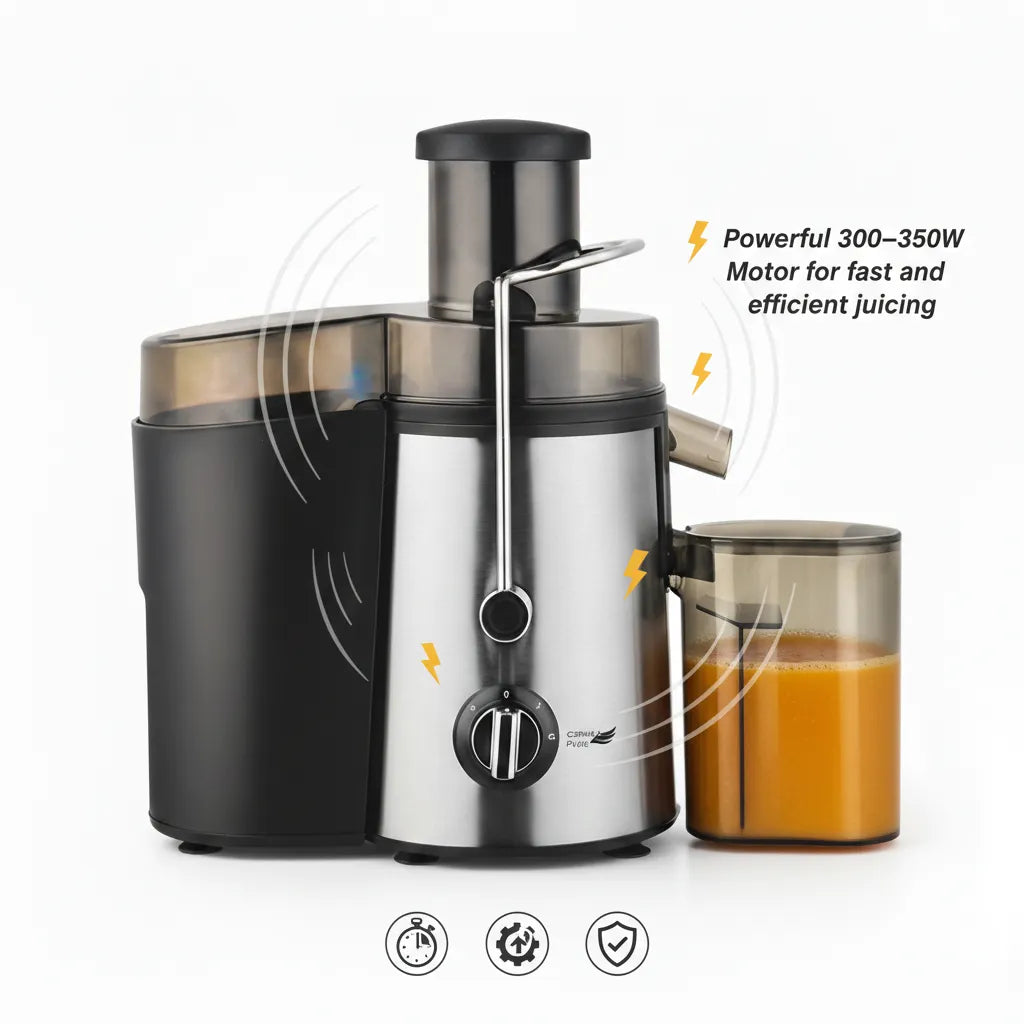 High-Performance 1L Juicer with 300–350W Motor for Fast & Healthy Daily Juicing 🌿⚡
