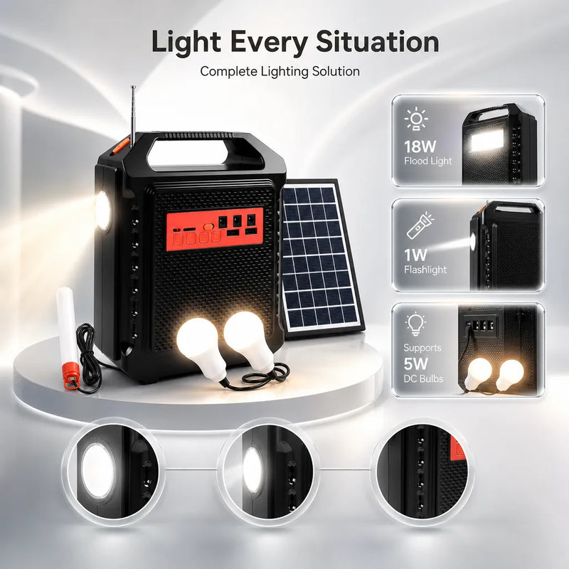The Ultimate 3-in-1 Survival Hub: Suiming Solar Power Station, Speaker & Light