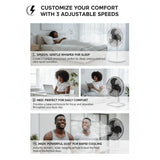 Couronne 18 Inch 2-in-1 Fan | 180° Oscillation & Energy Efficient (50-100W) 🌬️