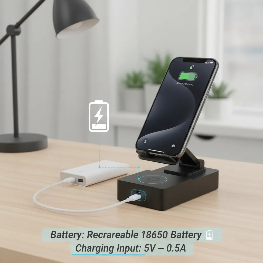 The Ultimate 2-in-1 Wireless Speaker & Phone Holder with 360° Rotation🎵📱