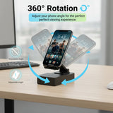 The Ultimate 2-in-1 Wireless Speaker & Phone Holder with 360° Rotation🎵📱