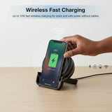 Belkin 2-in-1 Wireless Charger Stand with Built-in Bluetooth Speaker – 10W Fast Charging
