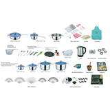 220-Piece Stainless Steel Cookware Set – All-in-One Professional Kitchen Solution