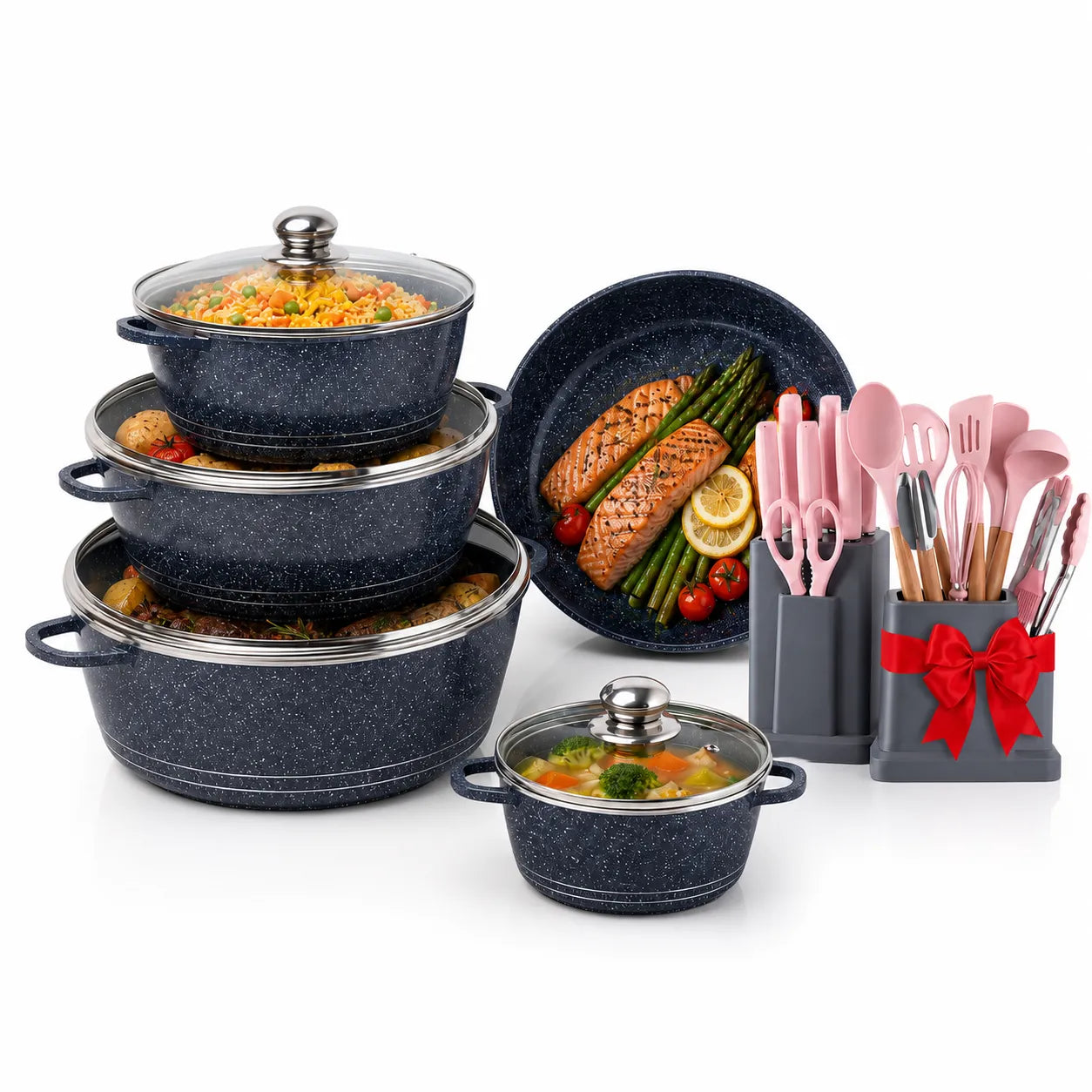 Lefon Ultimate 29-Piece Granite Set: Premium Nonstick Performance for Your Kitchen