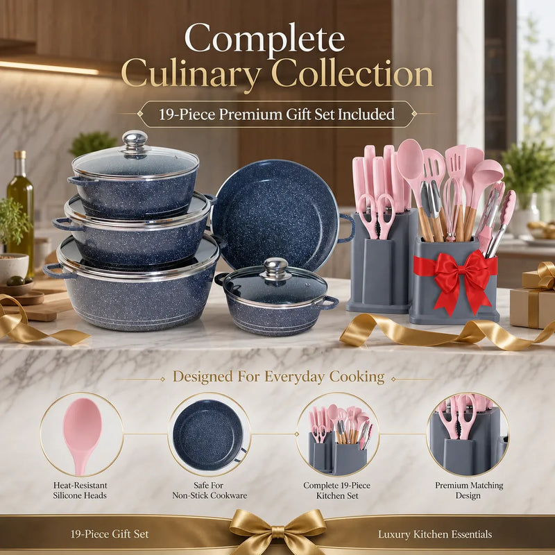 Lefon Ultimate 29-Piece Granite Set: Premium Nonstick Performance for Your Kitchen