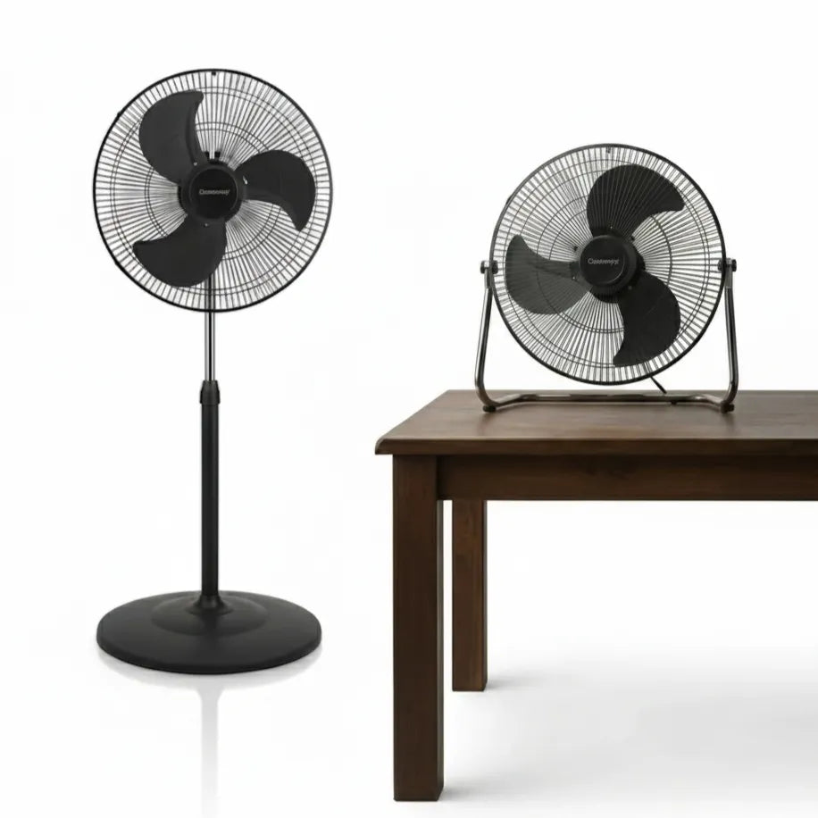 Couronne 18 Inch 2-in-1 Fan | 180° Oscillation & Energy Efficient (50-100W) 🌬️