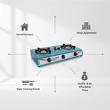 German Plus 3-Burner Gas Stove – Strong Flame, Modern Design & Energy Saving ♻️