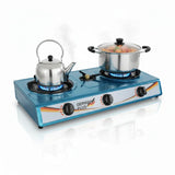 German Plus 3-Burner Gas Stove – Strong Flame, Modern Design & Energy Saving ♻️