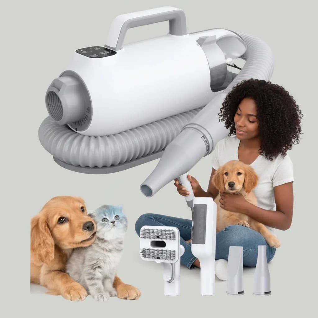 3-in-1 Pet Dryer & Groomer – Powerful Hair Vacuum for Dogs & Cats 🐶🐱