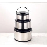 3-in-1 Stainless Steel Insulated Lunch Box – 8L Thermal Food Container with Handle & Leak-Proof Lid | Ideal for Hot Meals, Soups, Curries & Outdoor Use