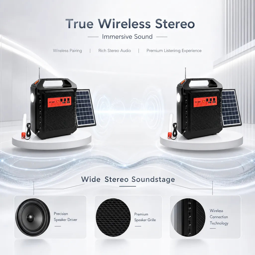 The Ultimate 3-in-1 Survival Hub: Suiming Solar Power Station, Speaker & Light