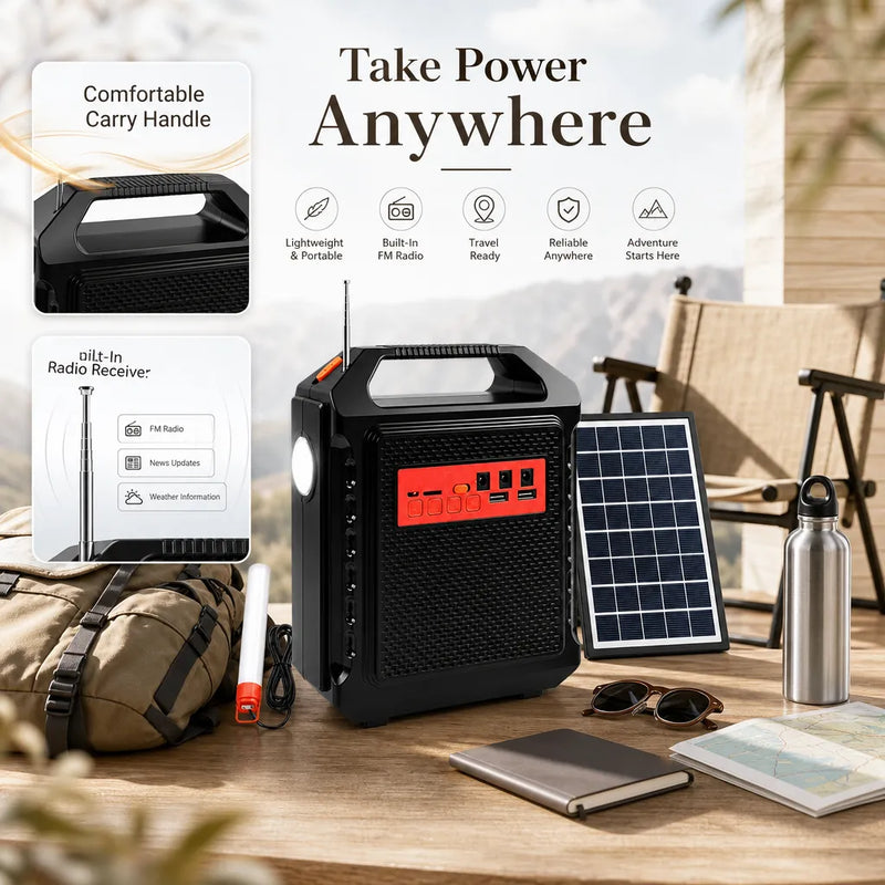 The Ultimate 3-in-1 Survival Hub: Suiming Solar Power Station, Speaker & Light
