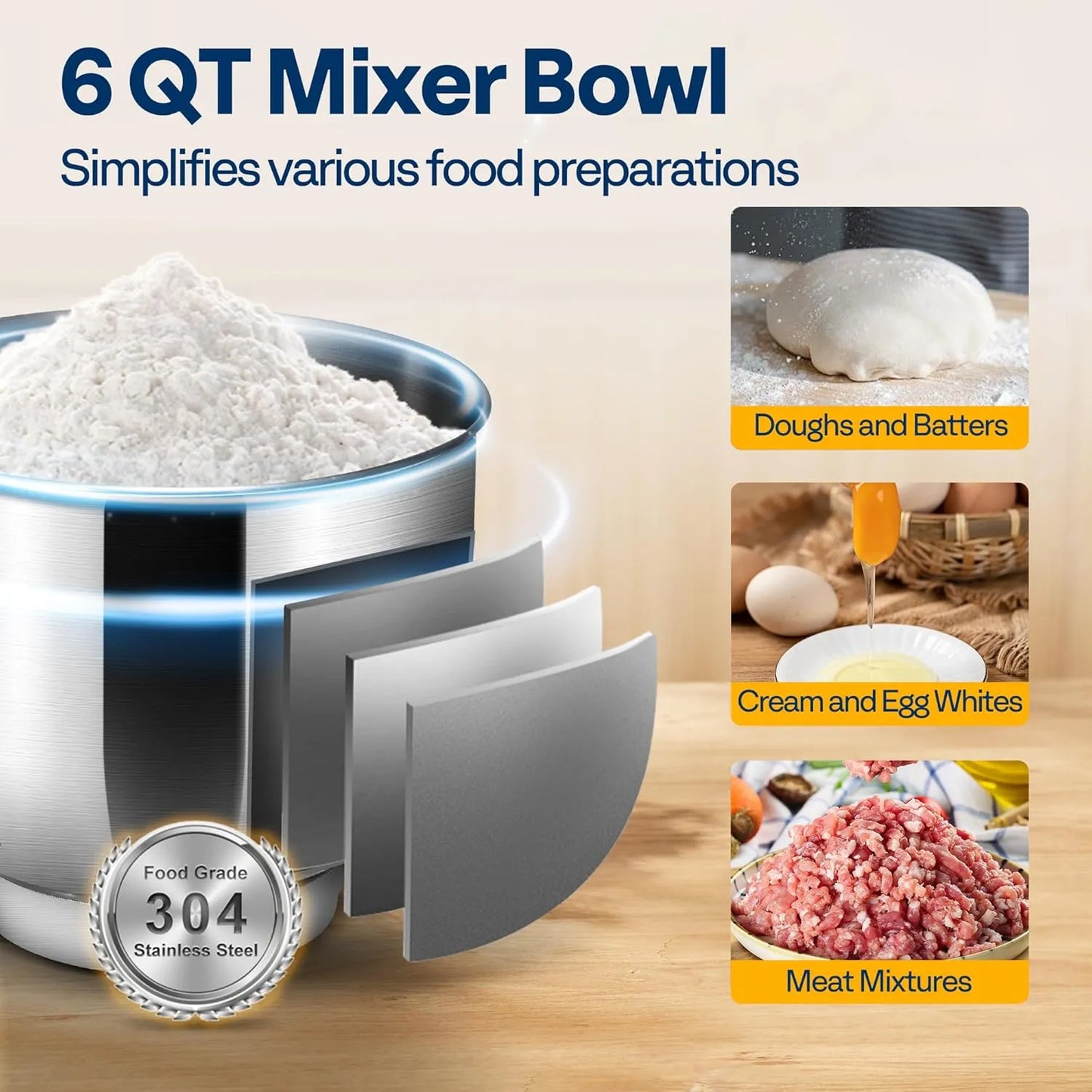 Hoffmans HM-8086 Stand Mixer: The Ultimate 3-in-1 Kitchen Appliance