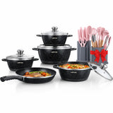 31-Piece Ultimate Kitchen Essentials Bundle: Lefon Cookware Set + Free 19-Piece Utensil Gift
