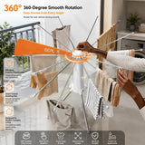 360° Rotating Umbrella Clothes Drying Rack | Space-Saving Folding Vertical Airer