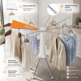 360° Rotating Umbrella Clothes Drying Rack | Space-Saving Folding Vertical Airer