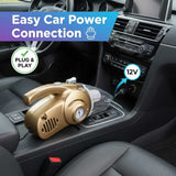 Advanced 4-In-1 Car Vacuum Cleaner Designed for Powerful Cleaning, Tire Inflation, Night Lighting, and Tire Pressure Testing 🔧🚘