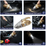Advanced 4-In-1 Car Vacuum Cleaner Designed for Powerful Cleaning, Tire Inflation, Night Lighting, and Tire Pressure Testing 🔧🚘