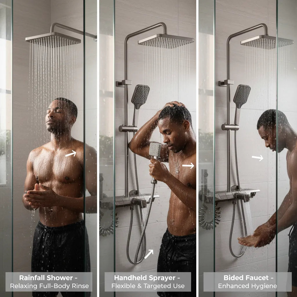 A Modern 4-in-1 Shower Solution Designed for Comfort, Hygiene, and Style