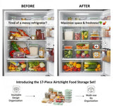 17-Piece Airtight Food Storage Containers 🍱✨ – Smart Multi-Size Kitchen Organization Solution