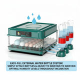 48 Egg Fully Automatic Incubator – Smart Digital Egg Hatcher with Auto Turning, Temperature Control & Dual Power (220V/12V)