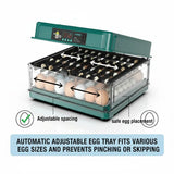 48 Egg Fully Automatic Incubator – Smart Digital Egg Hatcher with Auto Turning, Temperature Control & Dual Power (220V/12V)