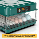 48 Egg Fully Automatic Incubator – Smart Digital Egg Hatcher with Auto Turning, Temperature Control & Dual Power (220V/12V)