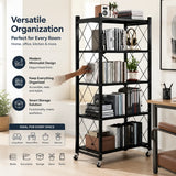 Ultimate 5-Tier Foldable Storage Rack – Heavy-Duty & Space-Saving Organizer