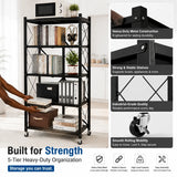 Ultimate 5-Tier Foldable Storage Rack – Heavy-Duty & Space-Saving Organizer