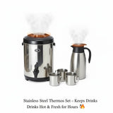 🍽️💎 Evimki 55-Piece Stainless Steel Family Dining Set with 8L Hot Thermos 🔥 – Elegant, Durable & Complete Serving Collection ✨🏠