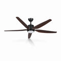 Suming 54" 5-Blade LED Ceiling Fan with Remote Control – 6-Speed, 3-Color Light & Winter Mode